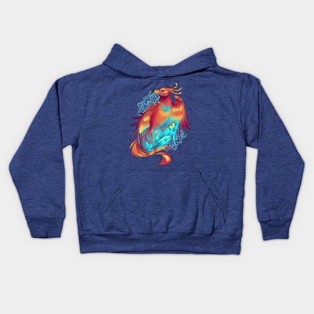 Crystal Phoenix Kids Hoodie by KaceyMeg